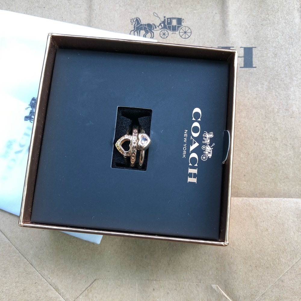 Coach set of three rings